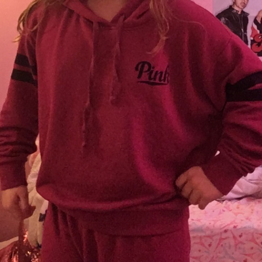 Pink hoodie and sweats set